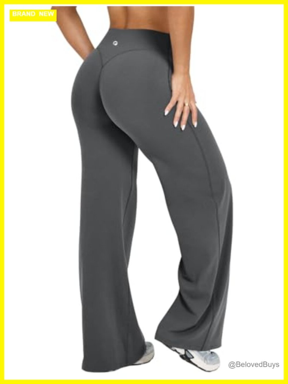 OQQ Yoga Pants Women Soft Straight Leg Bottoms High Rise